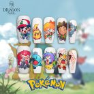 Pokémon Trainer Nails – Ash, Pikachu &amp; Team Rocket Press-On Nail Set, Cute Anime Nail Art | Dragonnail