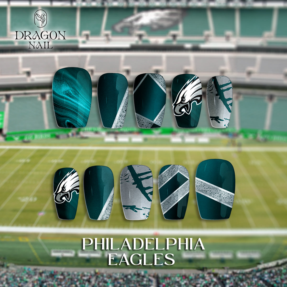 Green Silver Philadelphia Eagles