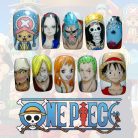 One Piece Nails – Straw Hat Crew Press-On Nail Set, Luffy &amp; Zoro Anime Design | Dragonnail
