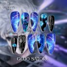 Gojo Satoru Nails – JJK Infinite Void Press-On Set, Cosmic Blue Six Eyes Anime Design | Dragonnail