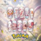 Pokémon Mew Nails – Pastel Pink Press-On Nail Set, Cute Anime Nail Art with Magical Theme | Dragonnail