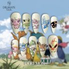 Pokémon Eeveelution Nails – Floral Pastel Press-On Nail Set, Cute Anime Design | Dragonnail