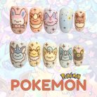 Pokémon Eeveelution Nails – Pastel Cute Press-On Nail Set, Kawaii Anime Design | Dragonnail