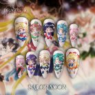Sailor Moon Nails – Chibi Guardians Press-On Nail Set, Cute Magical Girl Anime Design | Dragonnail