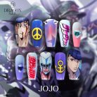 JoJo’s Bizarre Adventure Nails – Josuke Higashikata Press-On Nail Set, Peace &amp; Anchor Anime Design | Dragonnail