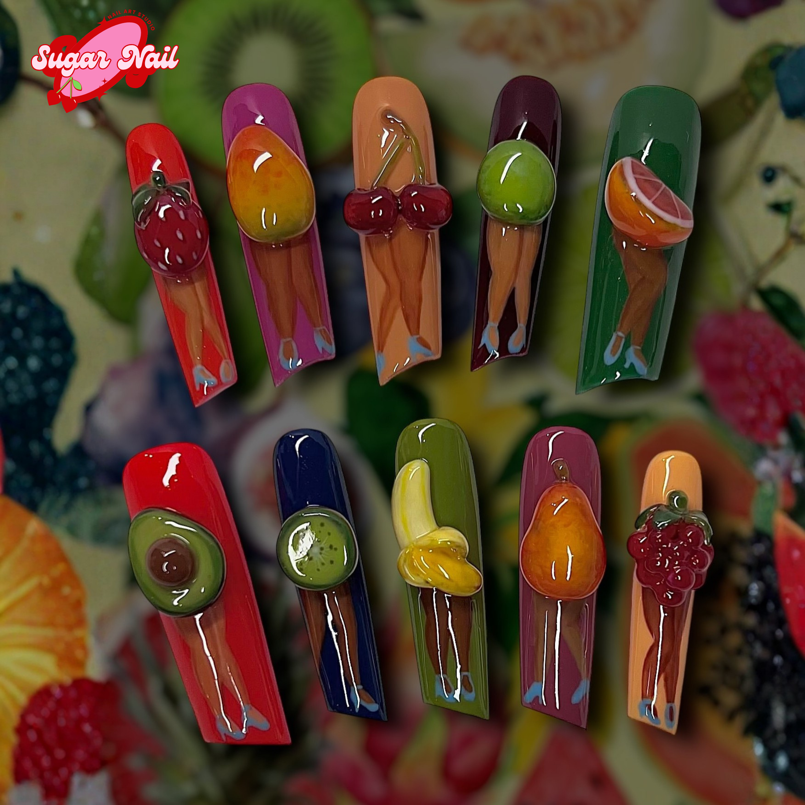 Fruity Splash Nails