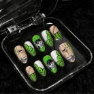 Roronoa Zoro Nails – One Piece Anime Press-On Set, Santoryu Green Design | Dragonnail