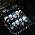 Gojo Satoru Nails – Jujutsu Kaisen JJK Press-On Nail Set, Iconic Blue Anime Design | Dragonnail