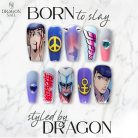 JoJo’s Bizarre Adventure Nails – Josuke Higashikata Press-On Nail Set, Peace &amp; Anchor Anime Design | Dragonnail