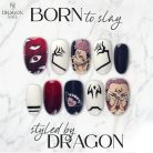 Jujutsu Kaisen Nails – Ryomen Sukuna Press-On Nail Set, Red &amp; Black Cursed Anime Design | Dragonnail