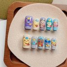 Pokémon Builder Nails – Pikachu, Snorlax &amp; Charmander Press-On Nail Set, Cute Construction Theme | Dragonnail