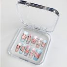 Pokémon Clefairy &amp; Jigglypuff Nails – Pastel Pink Press-On Nail Set, Cute Kawaii Anime Nail Art | Dragonnail