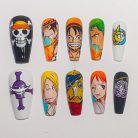 One Piece Nails – Straw Hat Crew Press-On Nail Set, Classic Manga Anime Design | Dragonnail