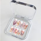 Cute Pokémon Floral Nails – Eevee &amp; Sylveon Press-On Nail Set, Pastel Anime Nail Art | Dragonnail