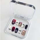 Jujutsu Kaisen Nails – Ryomen Sukuna Press-On Nail Set, Red &amp; Black Cursed Anime Design | Dragonnail