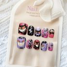 Pokémon Gengar Nails – Purple &amp; Black Press-On Nail Set, Spooky Cute Ghost Anime Design | Dragonnail