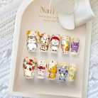 Pokémon Christmas Nails – Pikachu, Eevee &amp; Gengar Press-On Nail Set, Festive Holiday Anime Design | Dragonnail