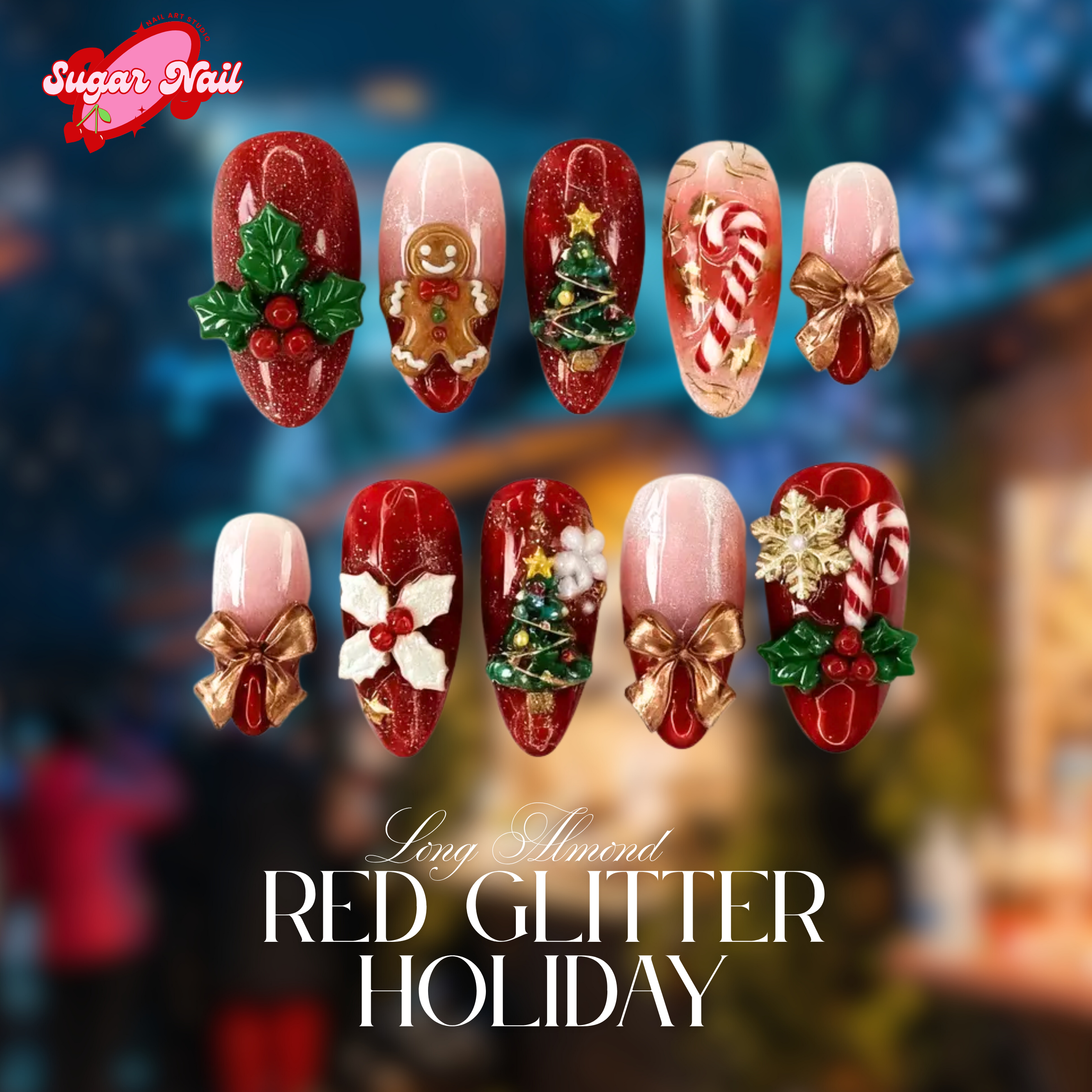 Red Glitter Holiday