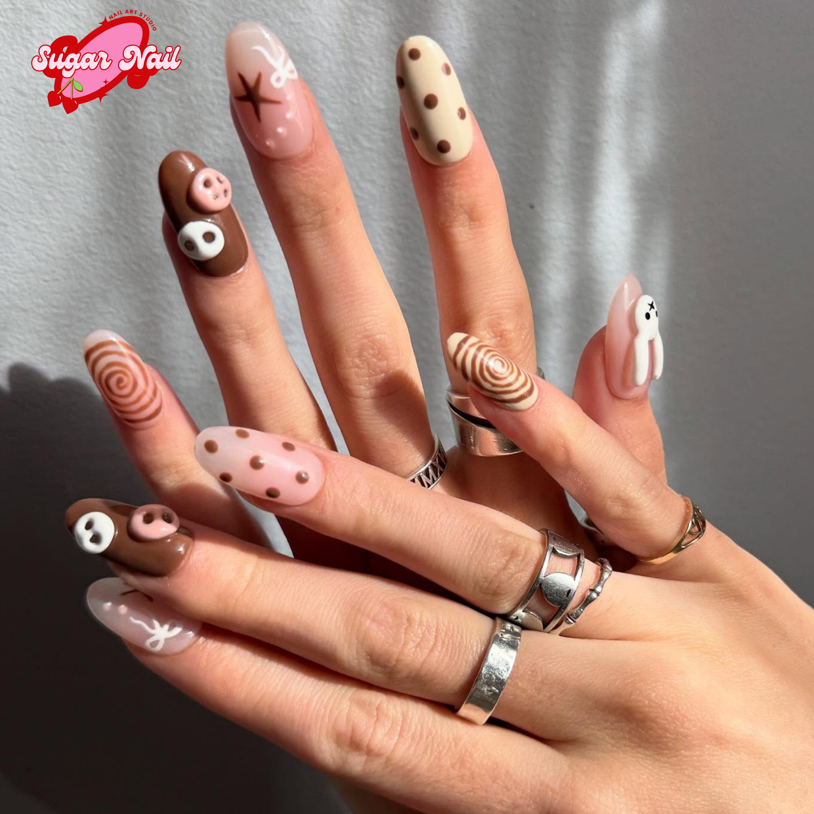 Bunny Dots Nails