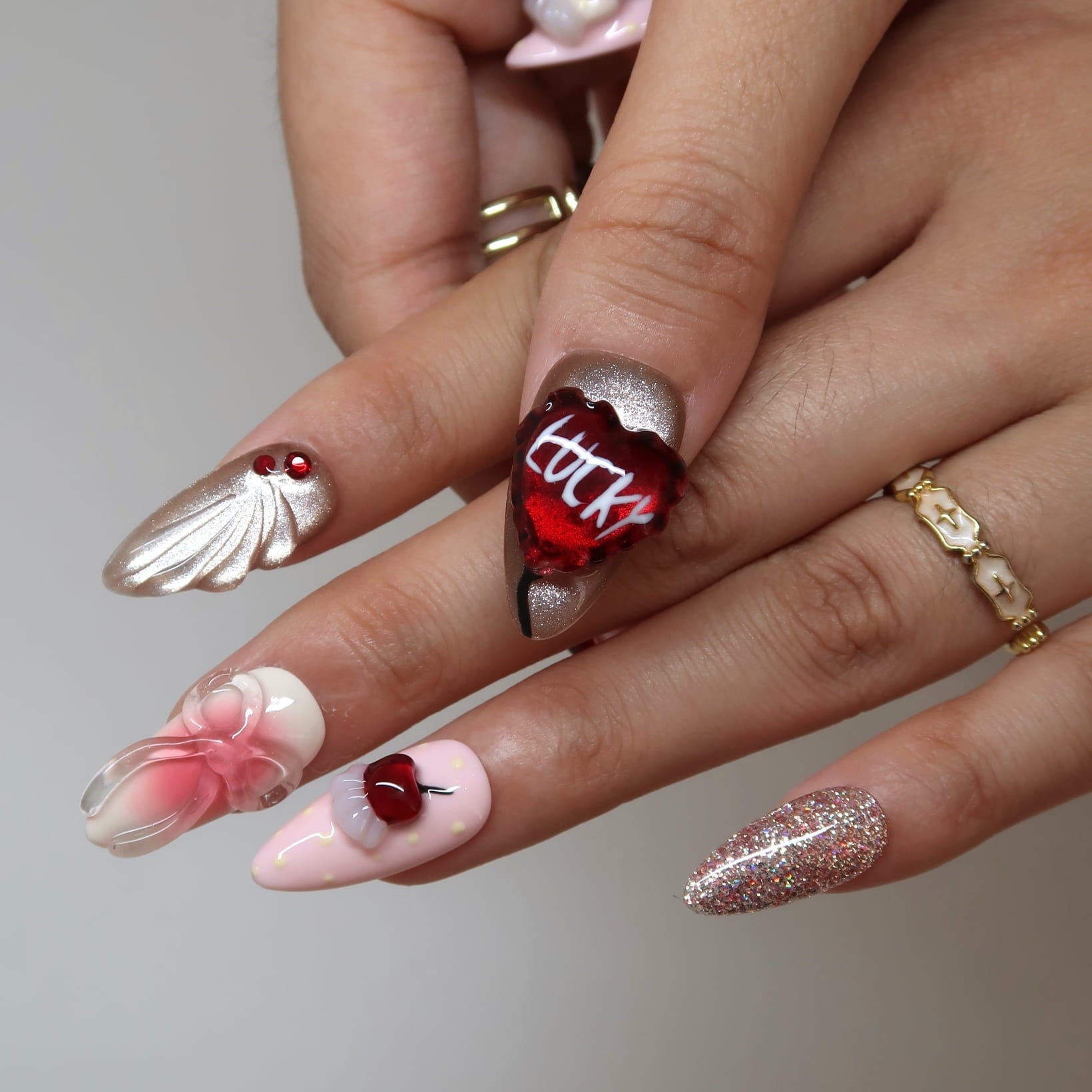 Gojo Satoru Nails – JJK Infinite Void Press-On Set, Cosmic Blue Six Eyes Anime Design