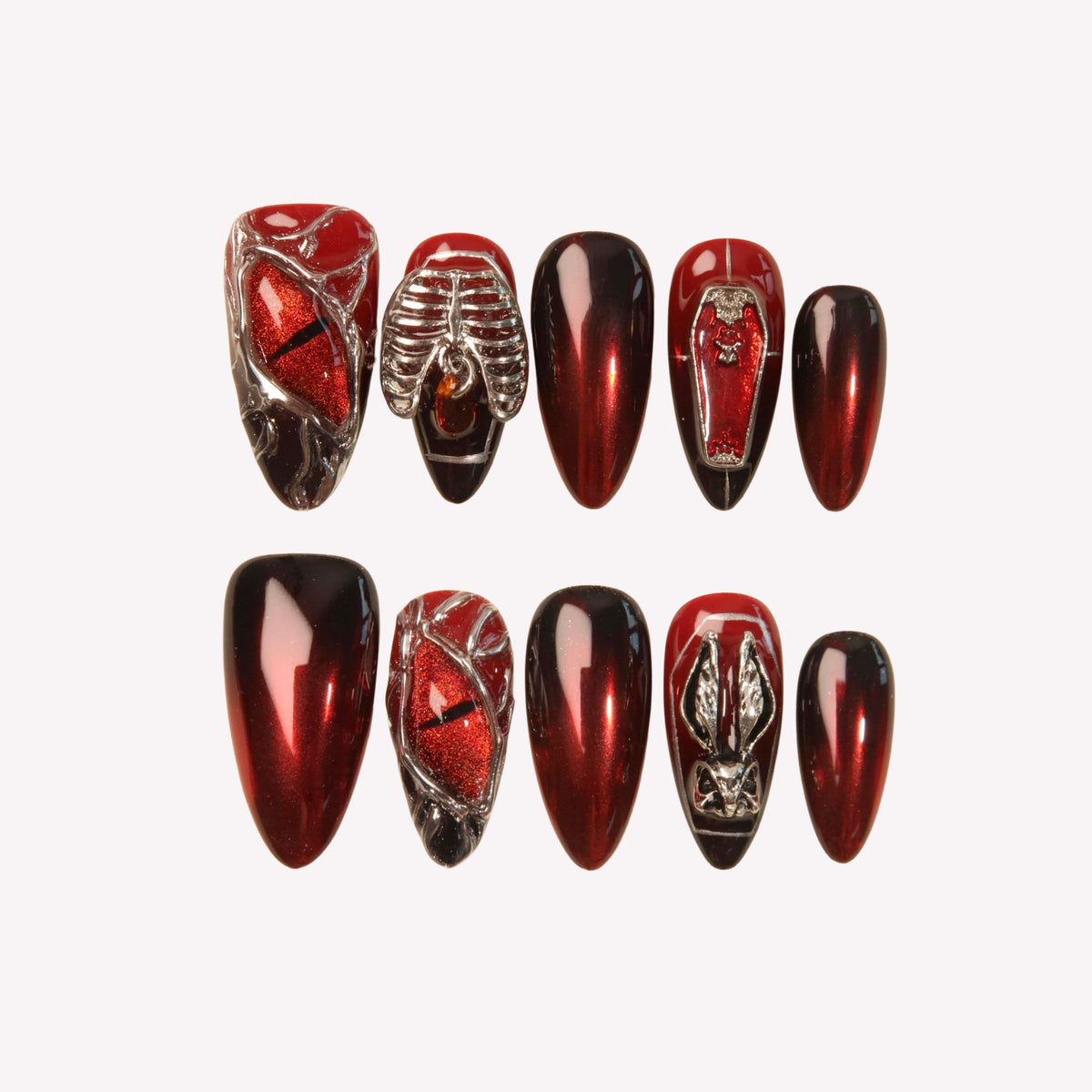 Luxury 3D Halloween Press On Nails - Boo-tique Collection