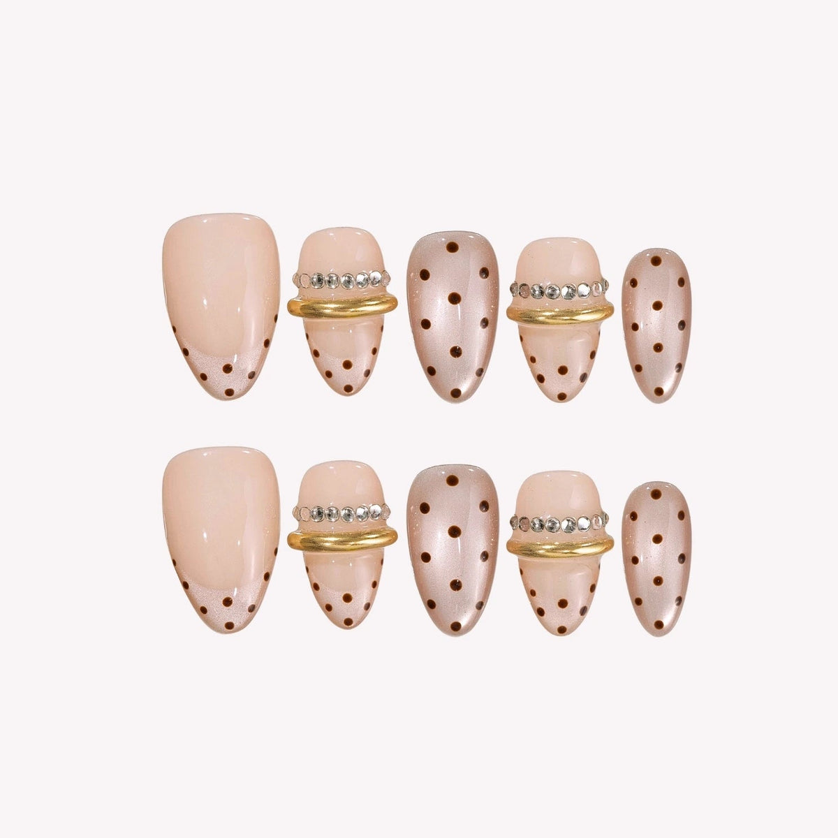 Trendy Y2K Back To School Press On Nails Collection - Medium Almond