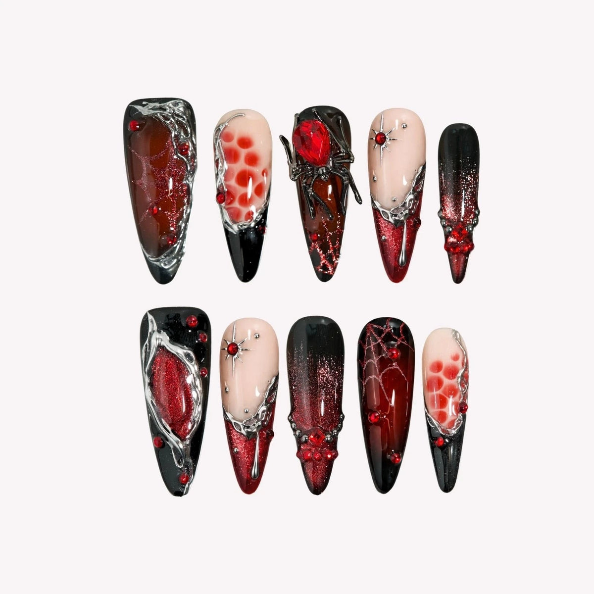 Luxury 3D Halloween Press On Nails - Boo-tique Collection