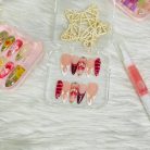 Divine Bloom Cross Charms &amp; Gothic Red