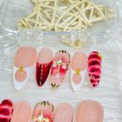 Divine Bloom Cross Charms &amp; Gothic Red