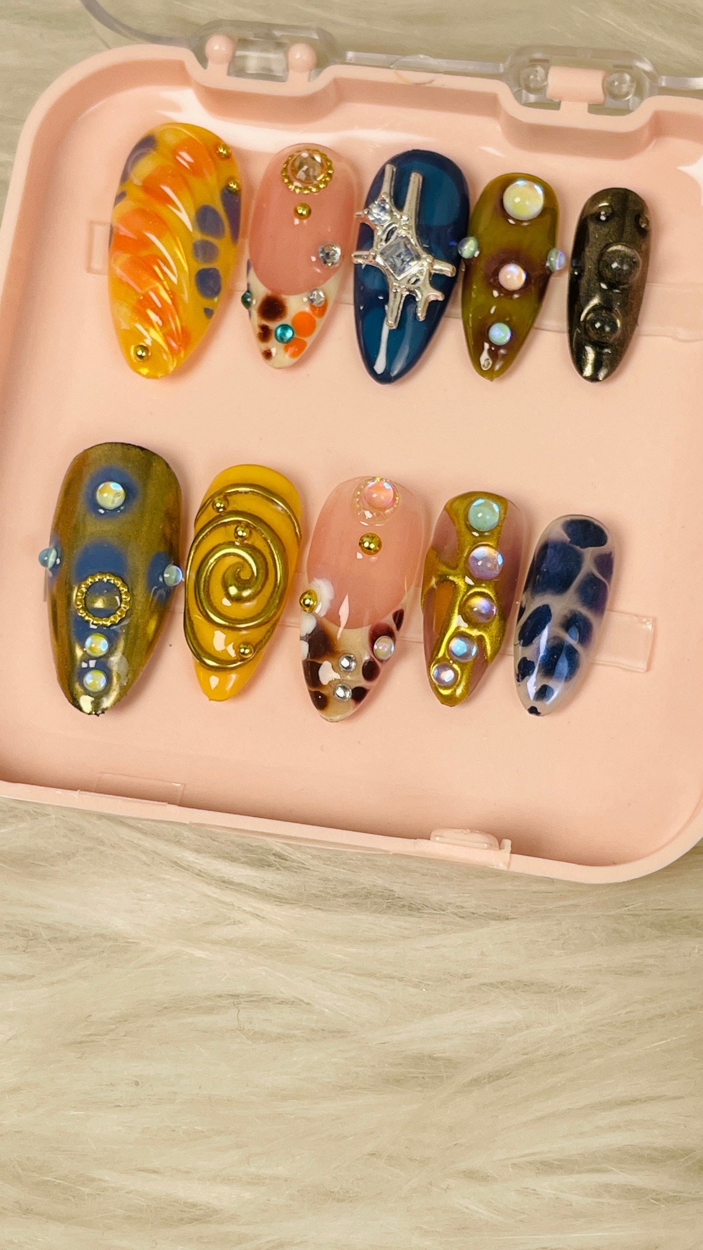 Galactic Whirl Cosmic Gems &amp; Spiral Art