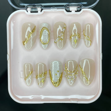 Celestial Gold Luxe Chains &amp; Pearlescent Glaze