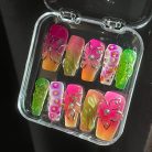 Tropical Bloom Gradient Sunset and 3D Floral