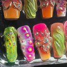 Tropical Bloom Gradient Sunset and 3D Floral