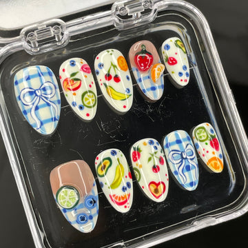 Fruit Picnic Fresh Fruit &amp; Gingham Details