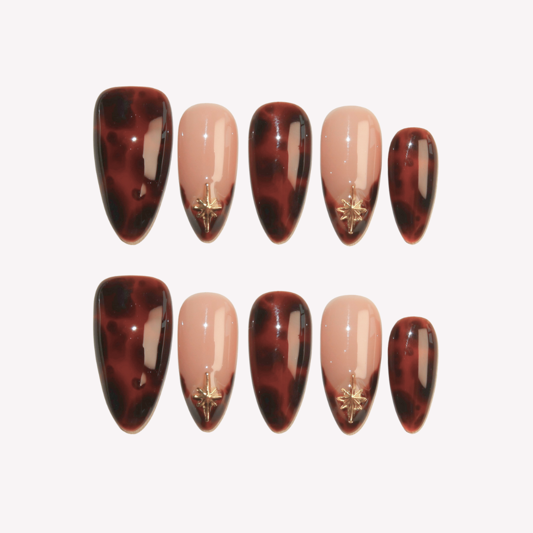 Trendy Y2K Back To School Press On Nails Collection - Medium Almond