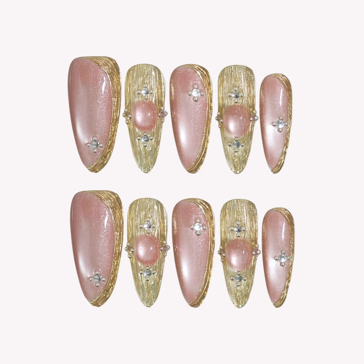Trendy Y2K Back To School Press On Nails Collection - Medium Almond