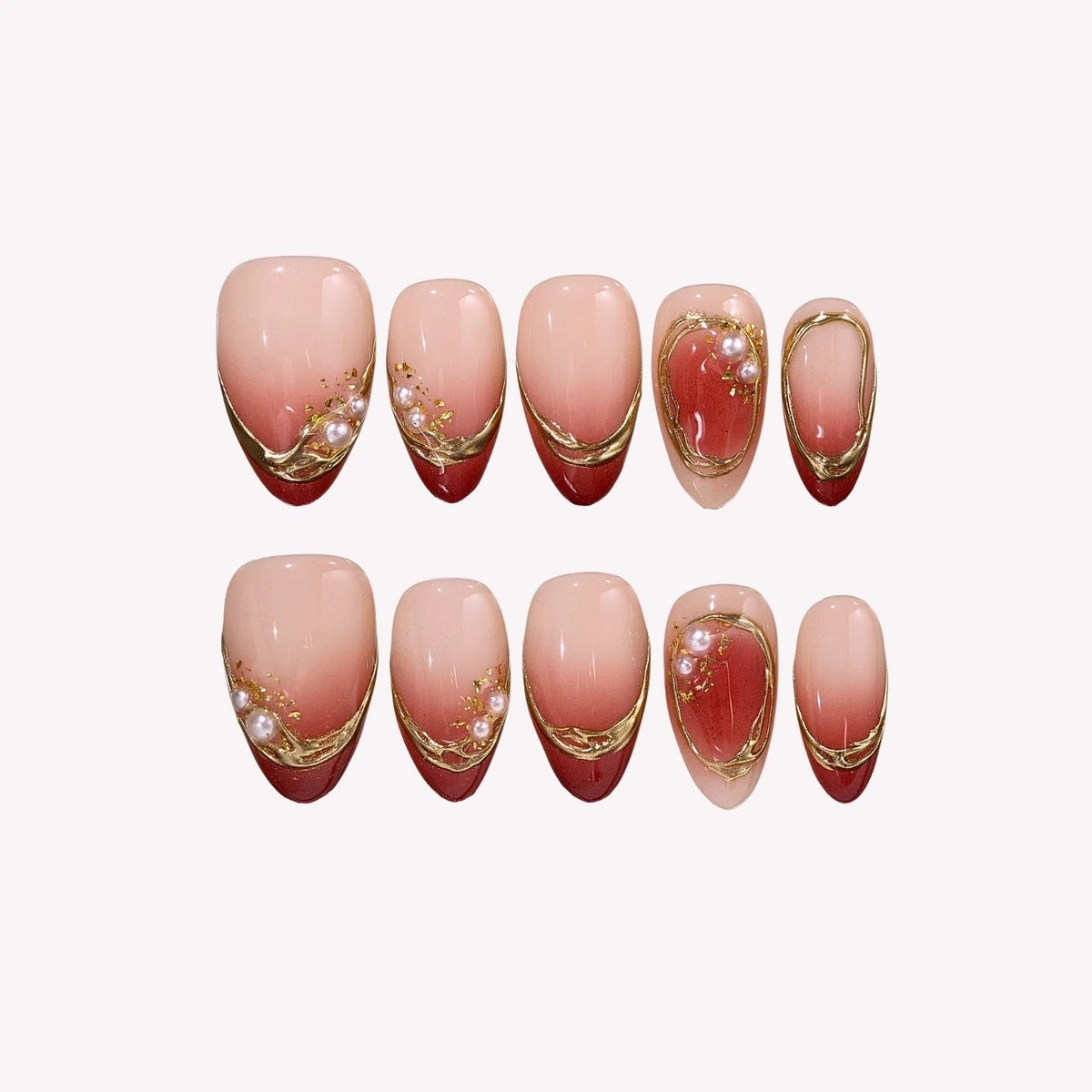 Trendy Y2K Back To School Press On Nails Collection - Medium Almond
