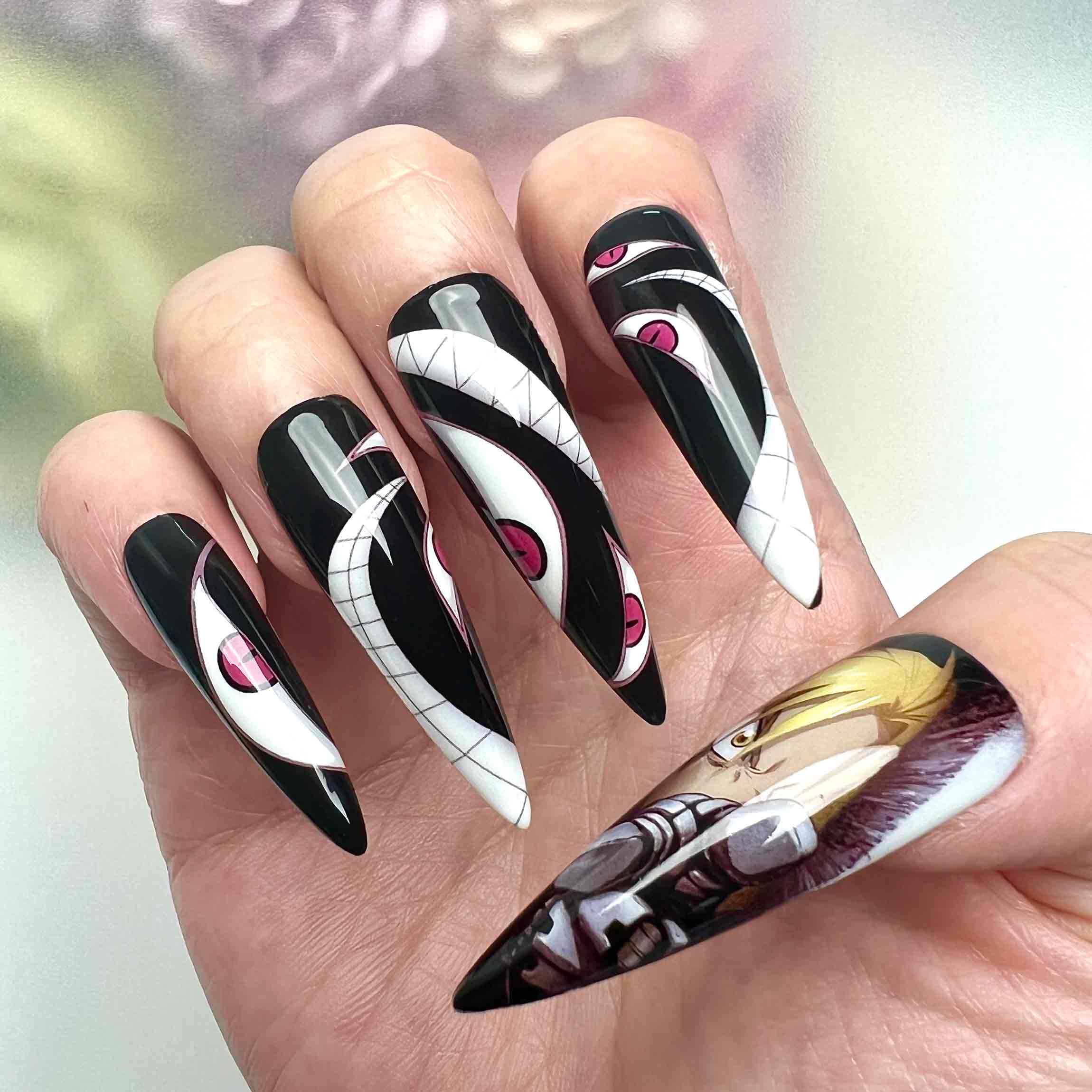 Edward Elric Nails – Fullmetal Alchemist Press-On Nail Set, Philosopher’s Stone Edition | Dragonnail