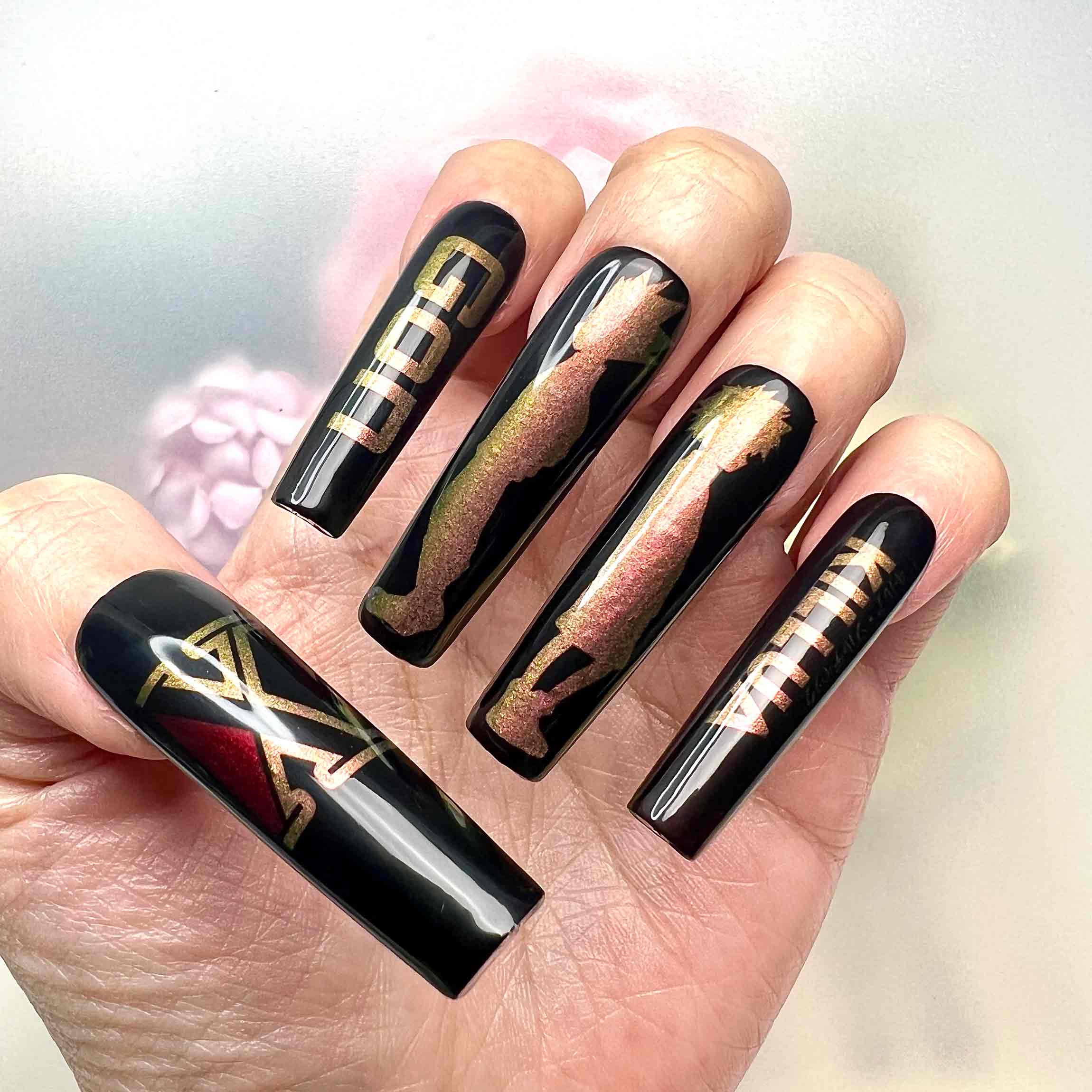 Hunter x Hunter Nails – Gon &amp; Killua Lightning Duo Press-On Nail Set | Dragonnail