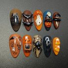Halloween Ghost Press On Nails Spooky Cute Pumpkin Nails Witchy Orange Black Fake Nails 3d Spider Web Bat Gothic Nails Set Dragonnail