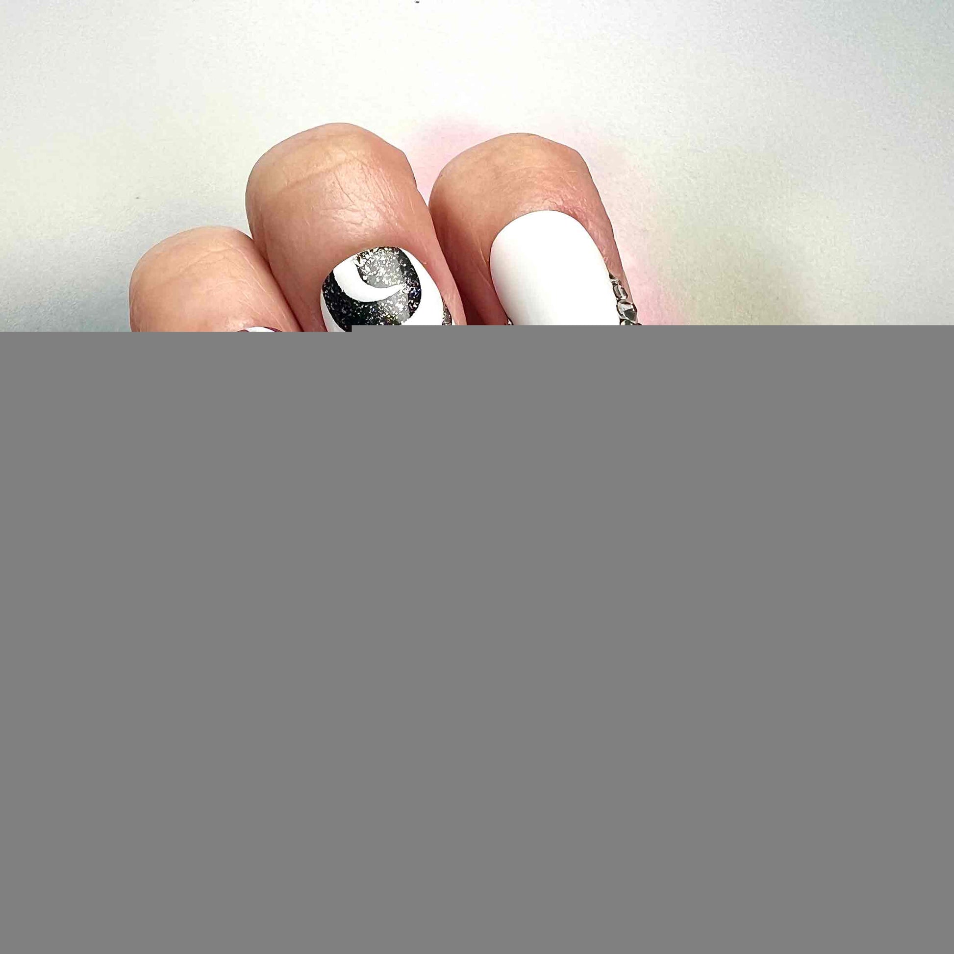 Kakashi Hatake Nails – Naruto Shippuden Press-On Set, 3D Gem &amp; Anbu Sharingan Design | Dragonnail