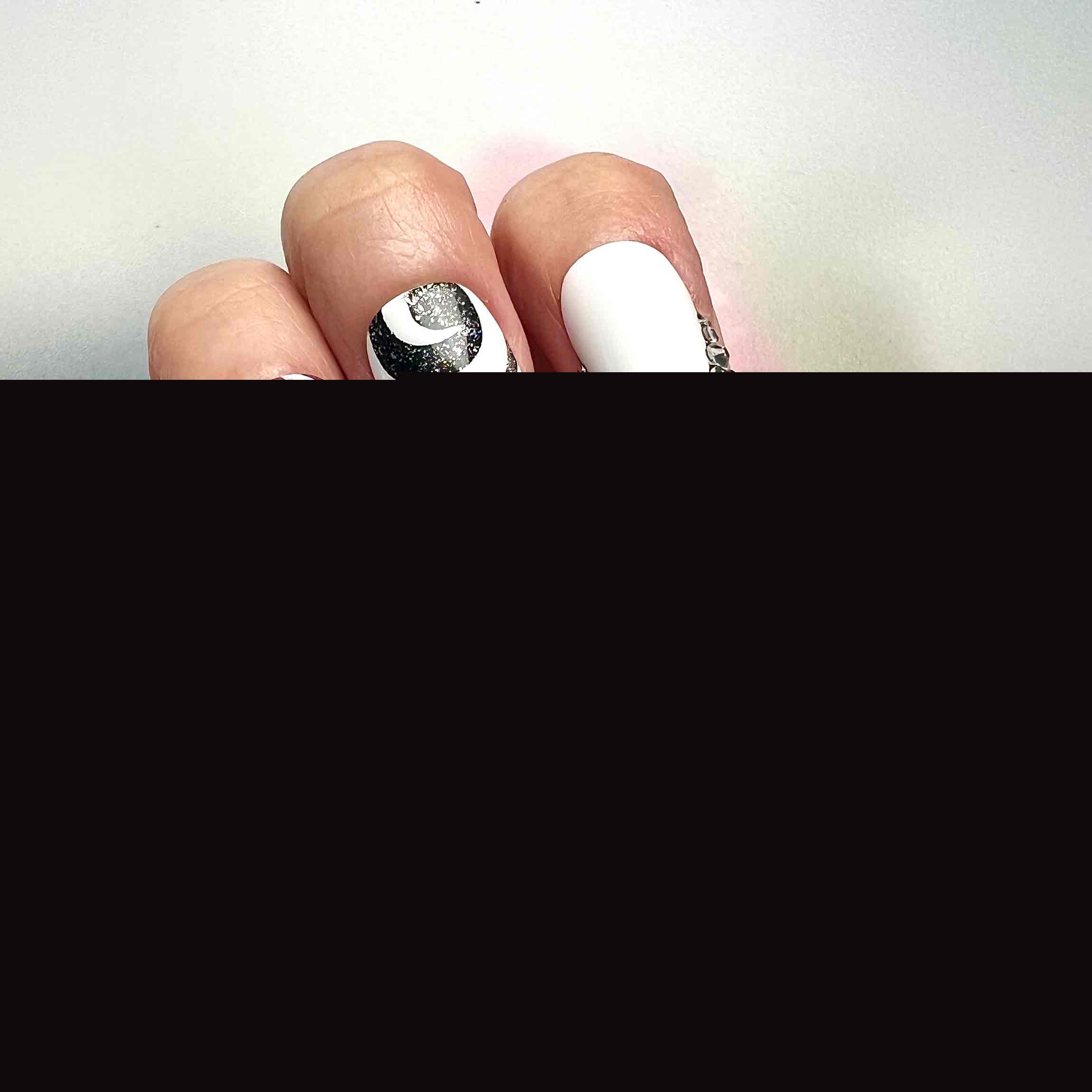 Kakashi Hatake Nails – Naruto Shippuden Press-On Set, 3D Gem &amp; Anbu Sharingan Design | Dragonnail