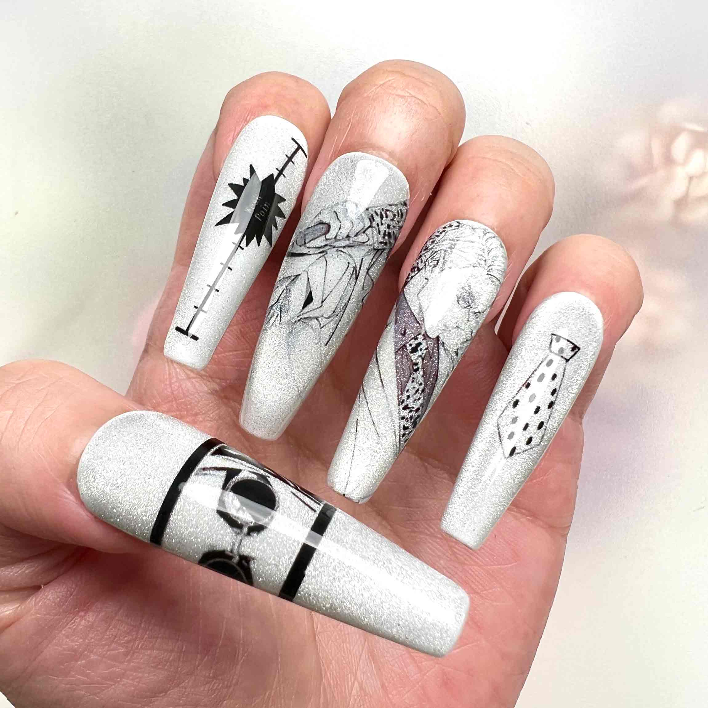 Mahito Nails – Jujutsu Kaisen Press-On Nail Set, Cursed Spirit Edition | Dragonnail