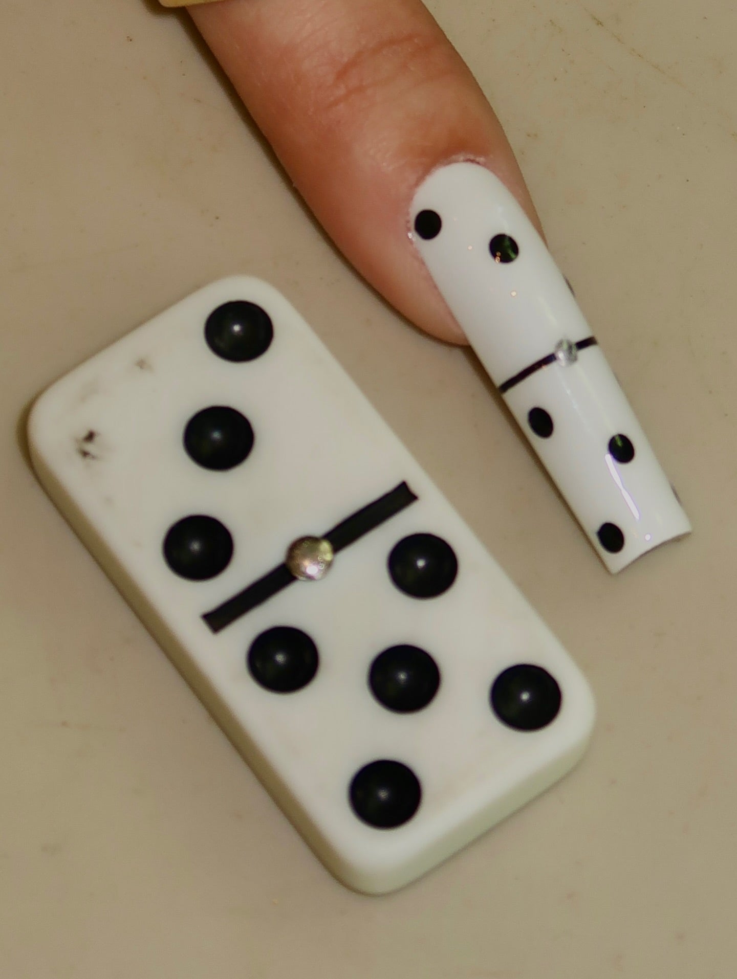 Handmade Puerto Rico Heritage Press On Nails - XL Square Cultural Pop Art Nails - Yaucono Coffee, Domino & Flag Design - Luxury Custom Pride Art