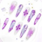 Flower Purple Lavender Color Nail