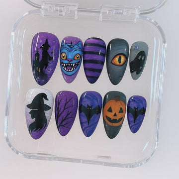 Spooky Demon Press On Nails 3d Nail Art Halloween Ghost Party Spooky Art Gothic Nail Set Horror Movie Nails Dragonnail
