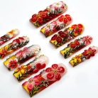 Summer Floral Tropical Yellow Red