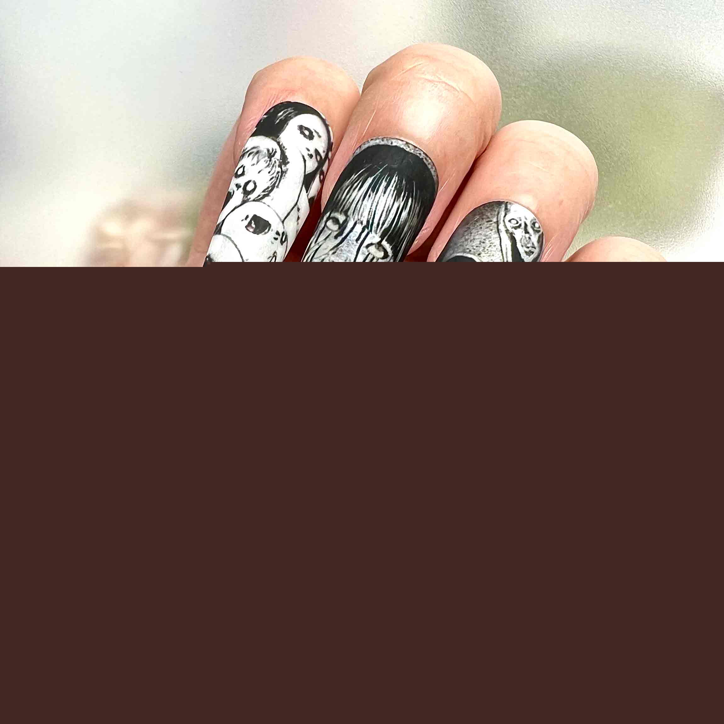 Junji Ito Nails – Horror Manga Press-On Nail Set, Uzumaki &amp; Tomie Edition | Dragonnail