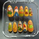 Vintage Halloween Press On Nails Pumpkin Lantern Nail Art Hand Painted Autumn Halloween Nail Art Cottagecore Canival Nails Fall Nails Dragonnail